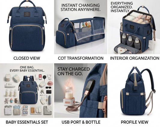 Stylish Diaper Bag for On-the-Go Moms