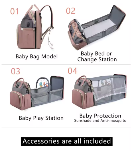 Stylish Diaper Bag for On-the-Go Moms