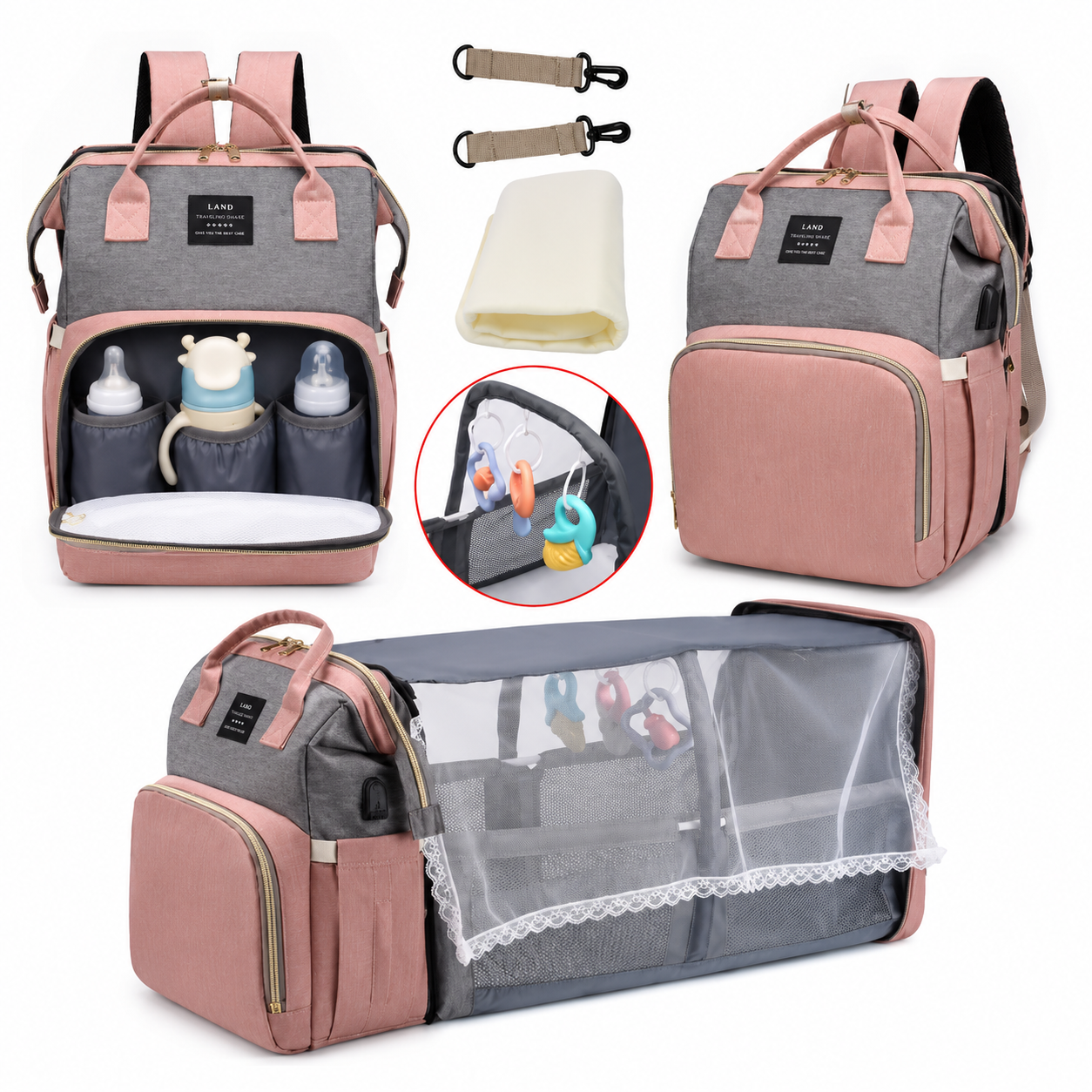 Stylish Diaper Bag for On-the-Go Moms