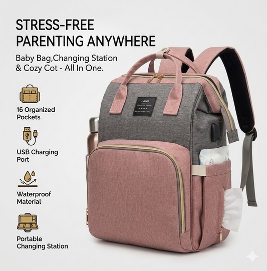 Stylish Diaper Bag for On-the-Go Moms