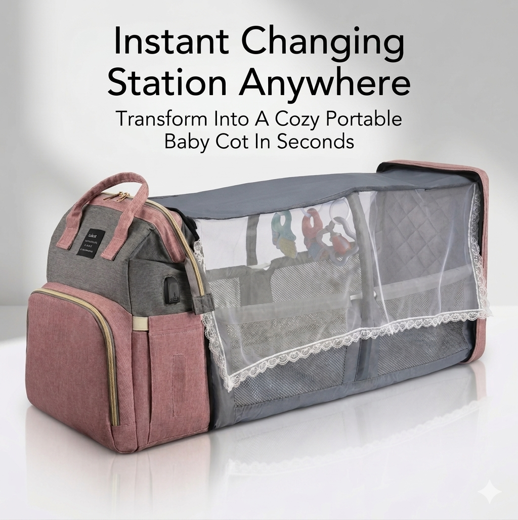 Stylish Diaper Bag for On-the-Go Moms