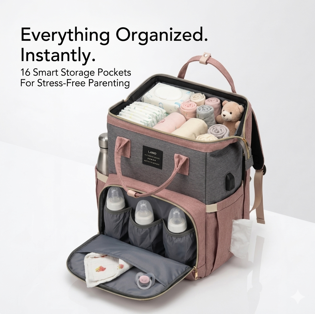 Stylish Diaper Bag for On-the-Go Moms