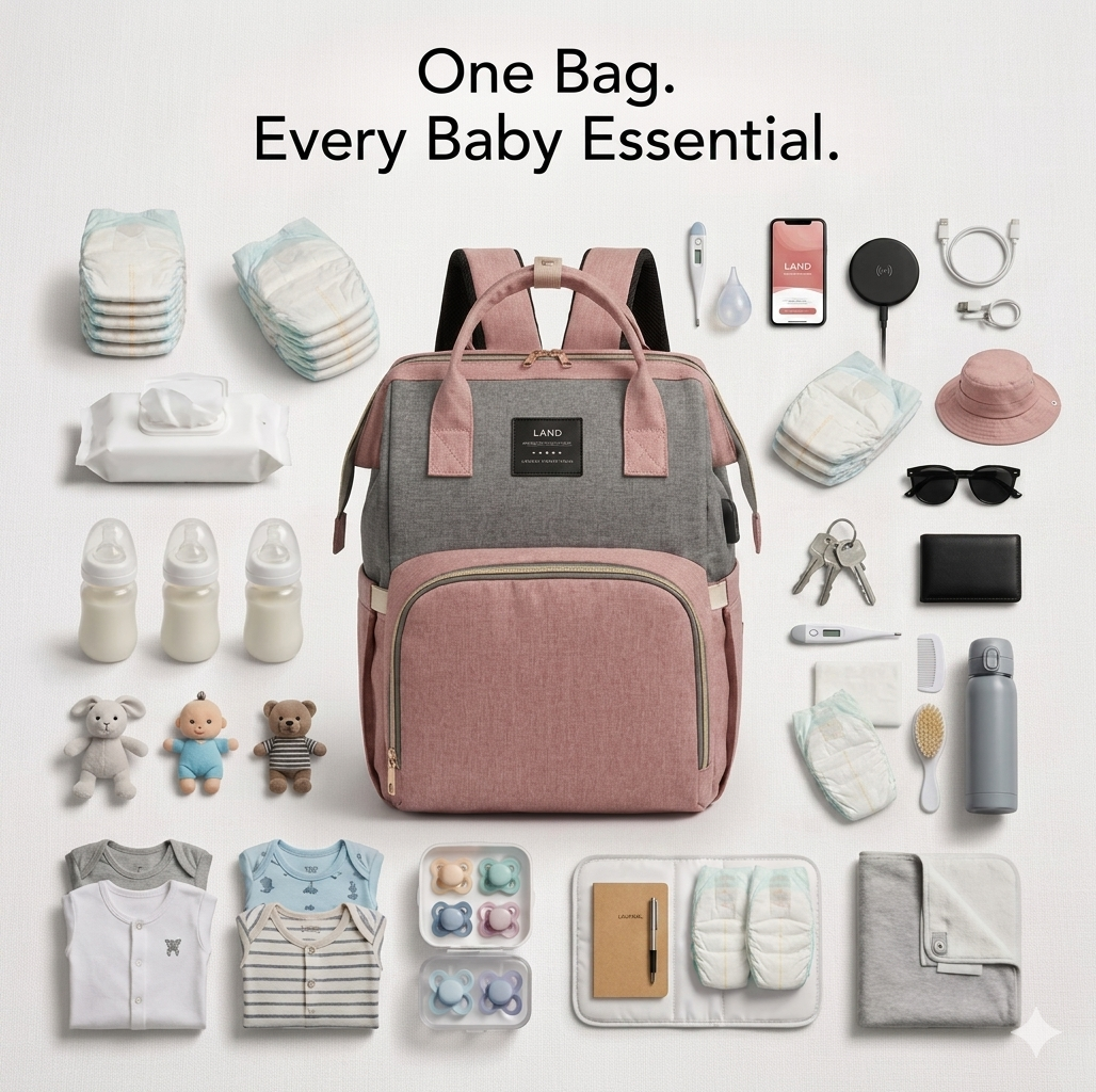Stylish Diaper Bag for On-the-Go Moms