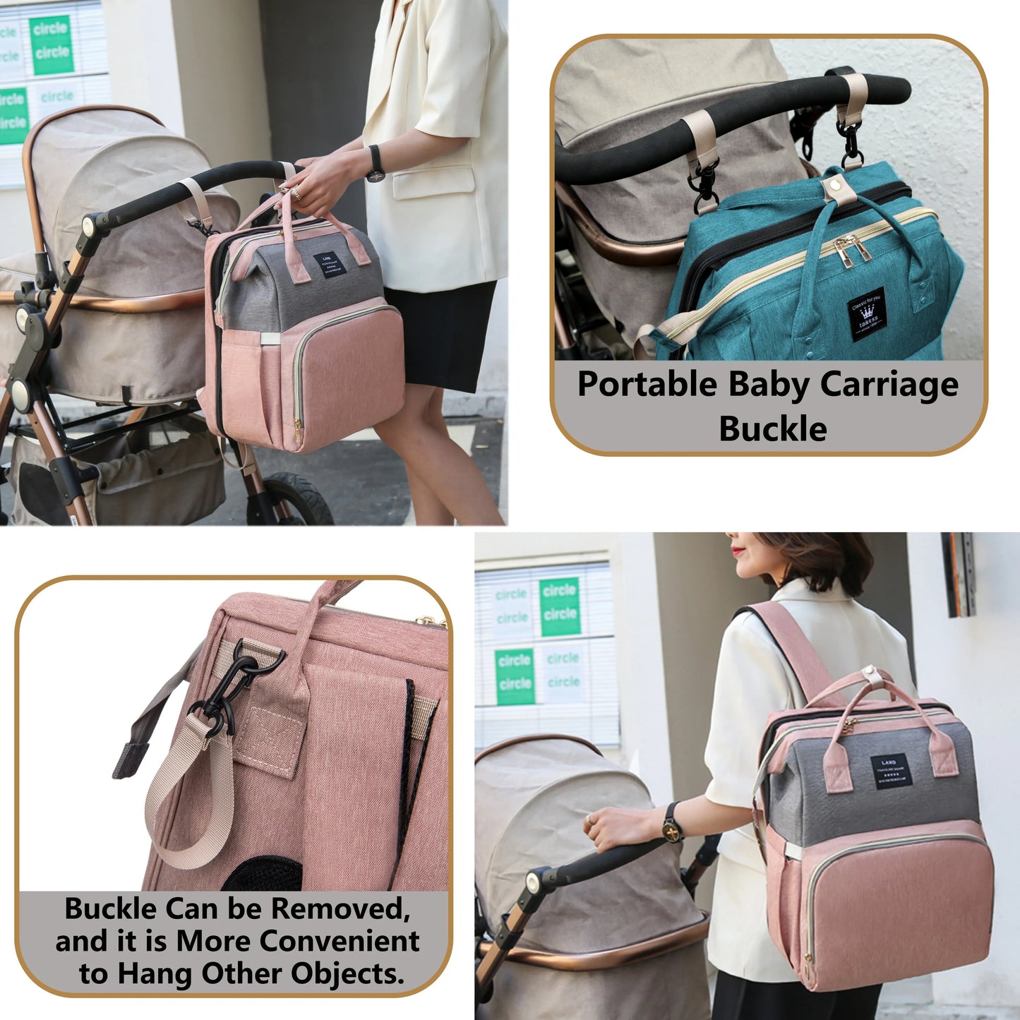 Stylish Diaper Bag for On-the-Go Moms